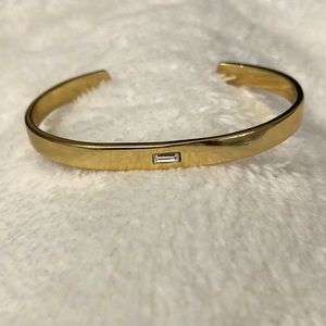 New Baublebar Crystal Gold Cuff Bracelet